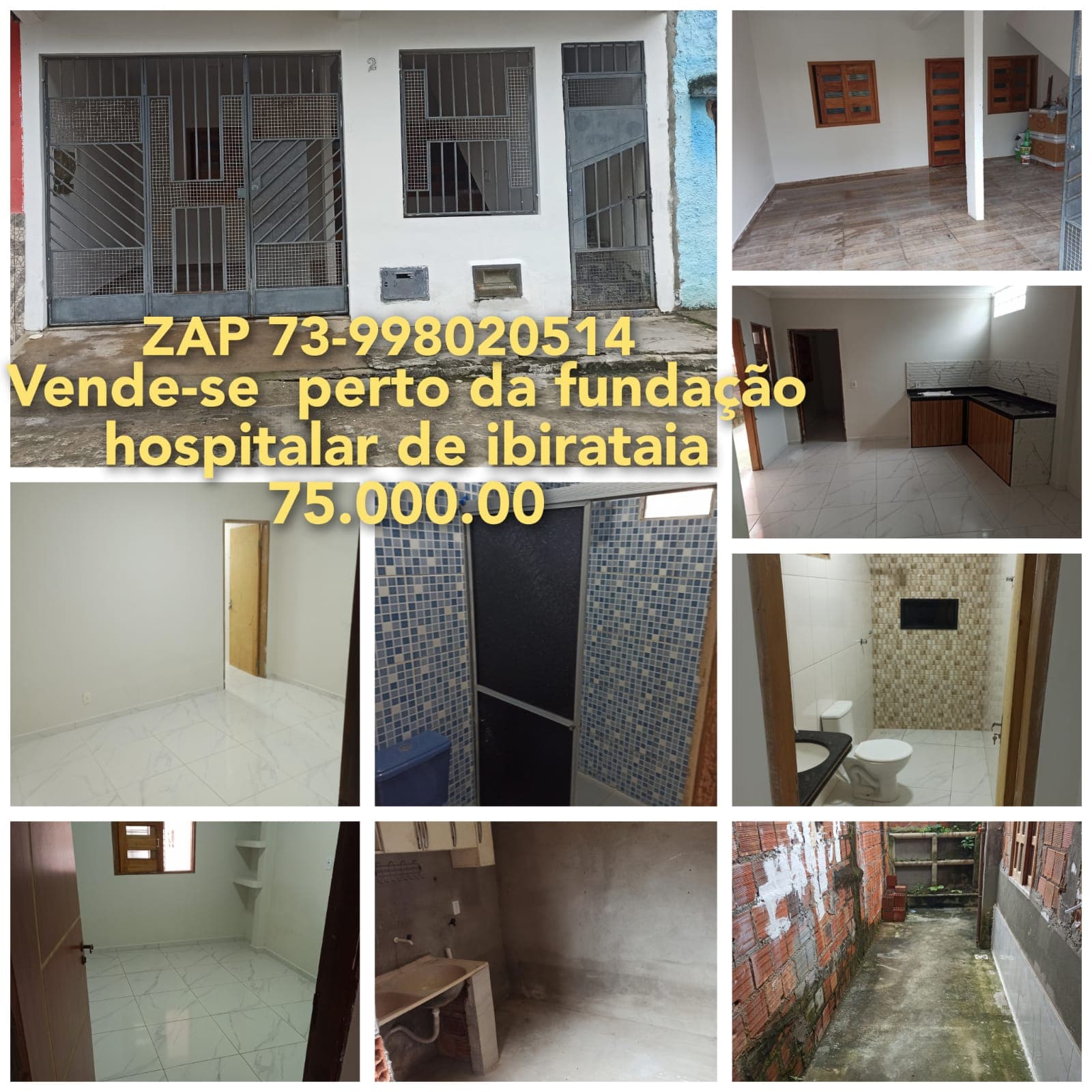 Vende-se uma casa próximo ao hospital por 75 mil