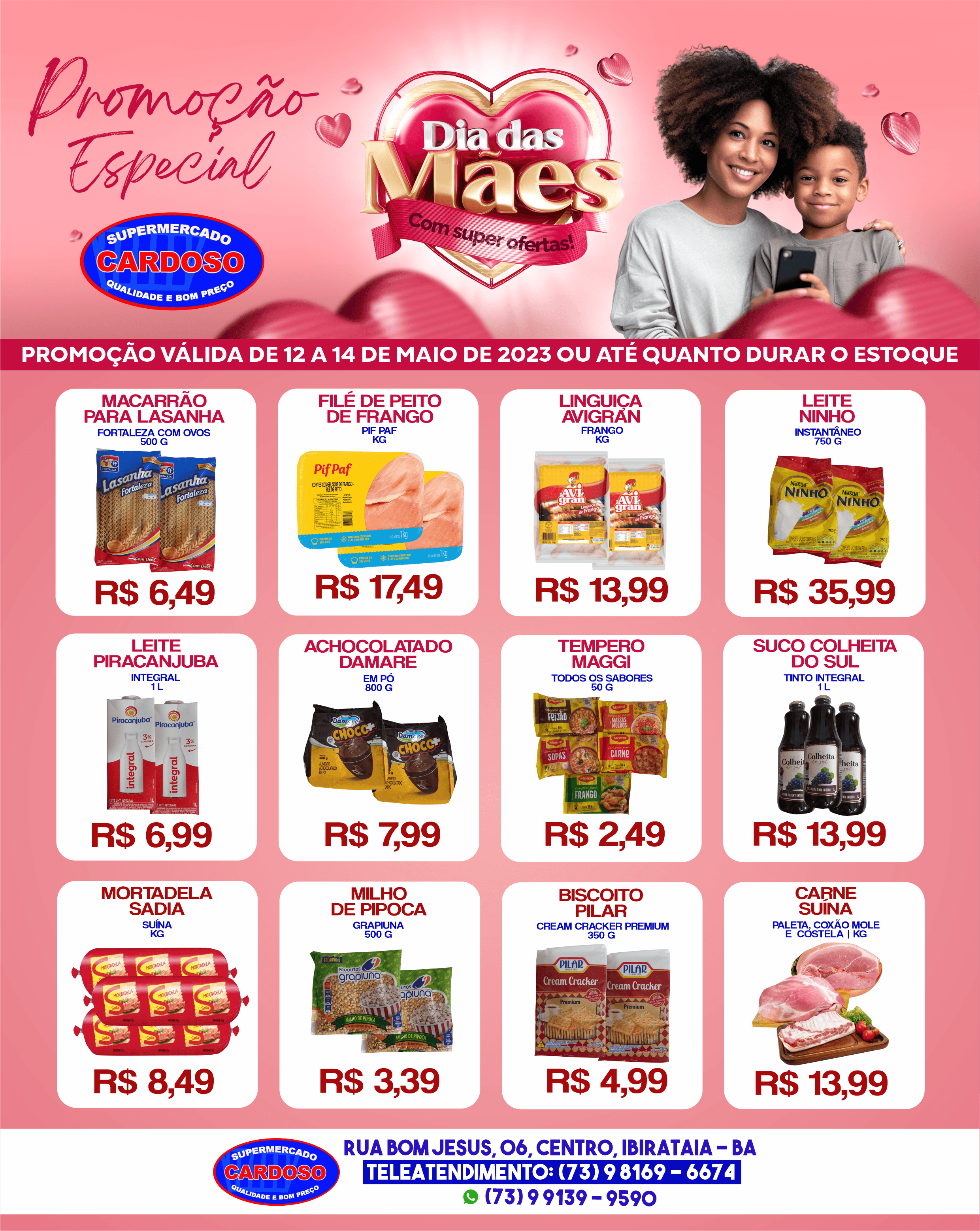 Ibirataia: Promoção Especial do Dia das Mães no Supermercado Cardoso