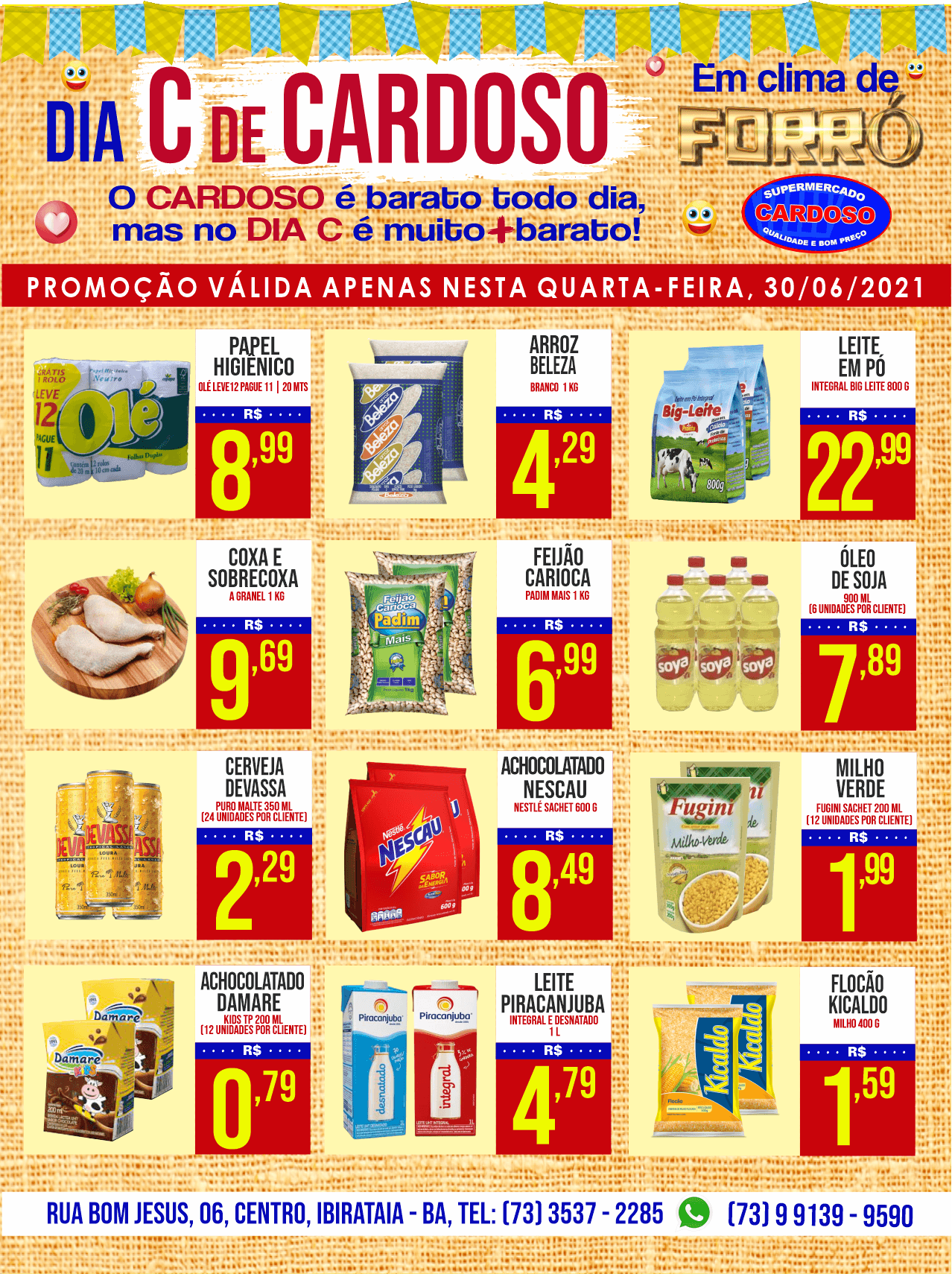 HOJE É DIA C DE CARDOSO | SUPERMERCADO CARDOSO