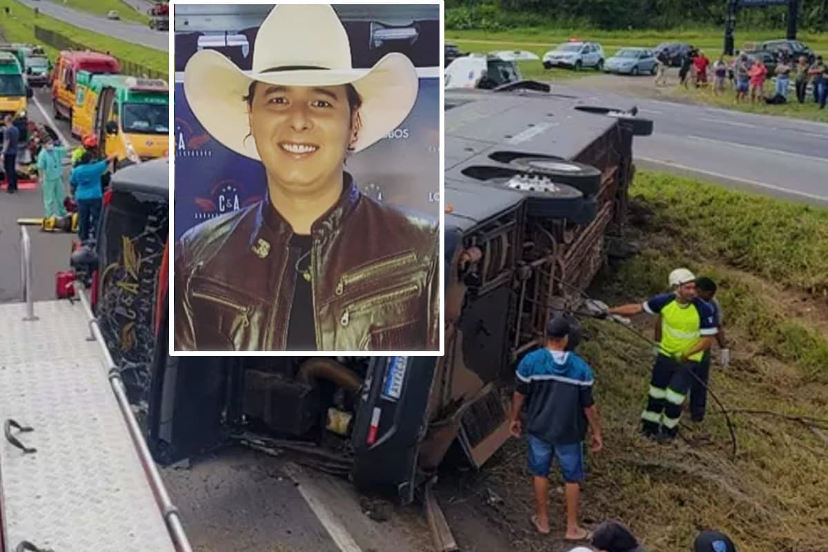 Confirmada a morte do cantor Aleksandro, da dupla com Conrado, no acidente com ônibus