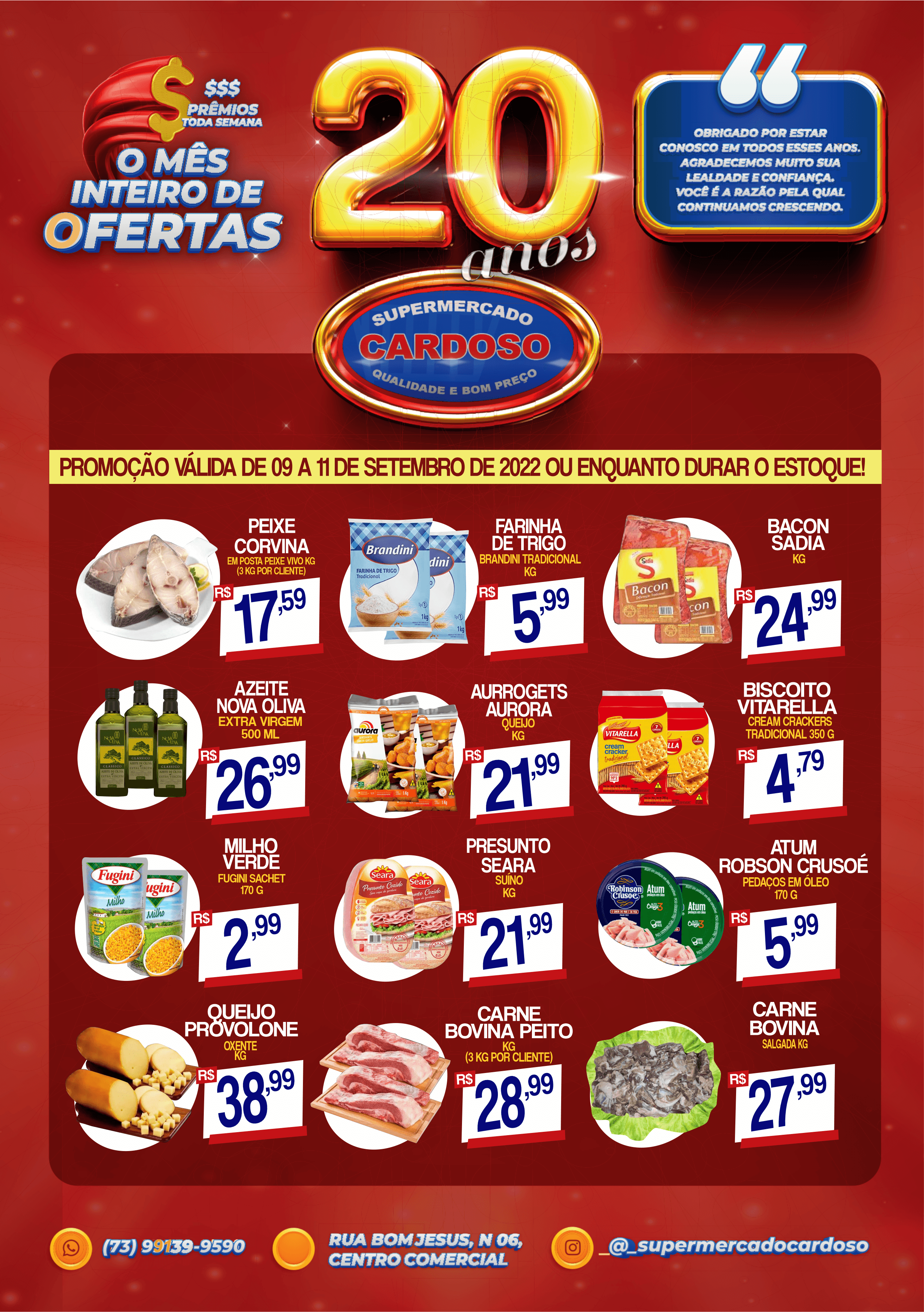 Promoção do Mês de Aniversário do Supermercado Cardoso