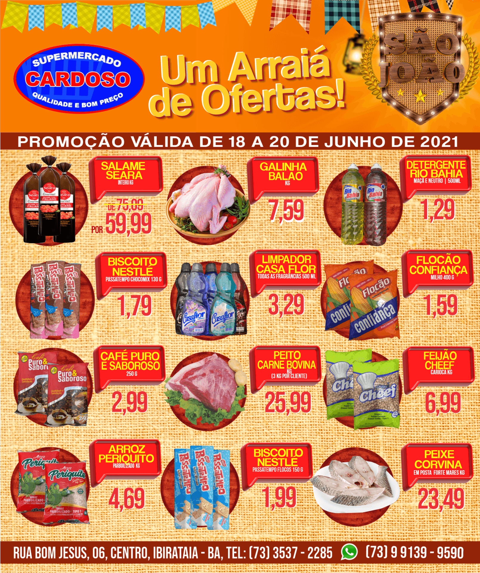 Promoção do final de semana do Supermercado Cardoso