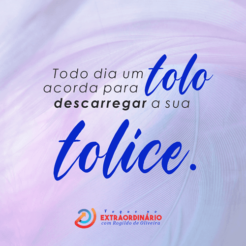 TODO DIA UM TOLO ACORDA PARA DESCARREGAR A SUA TOLICE.
