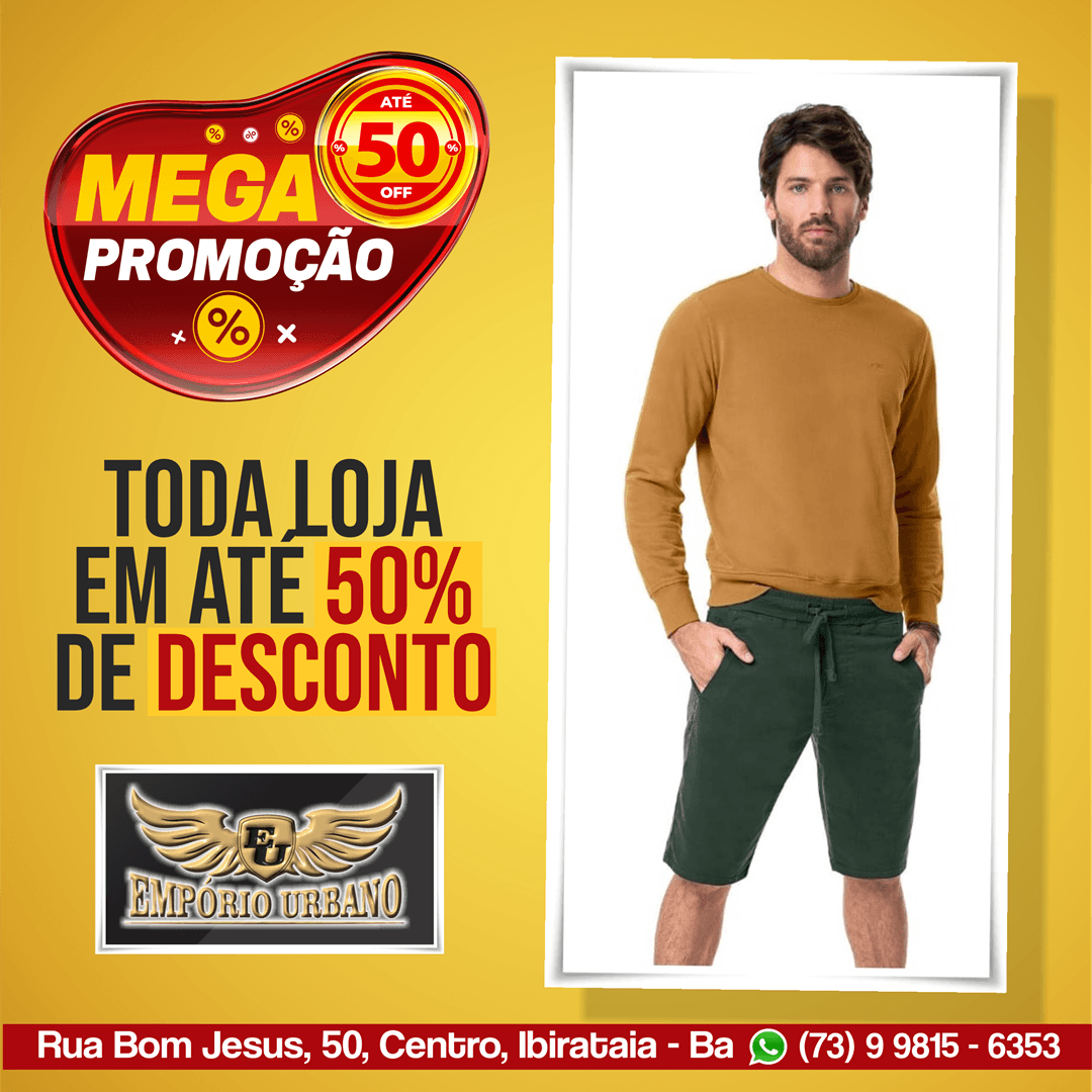 50% DE DESCONTO EM TODA A LOJA | EMPÓRIO URBANO