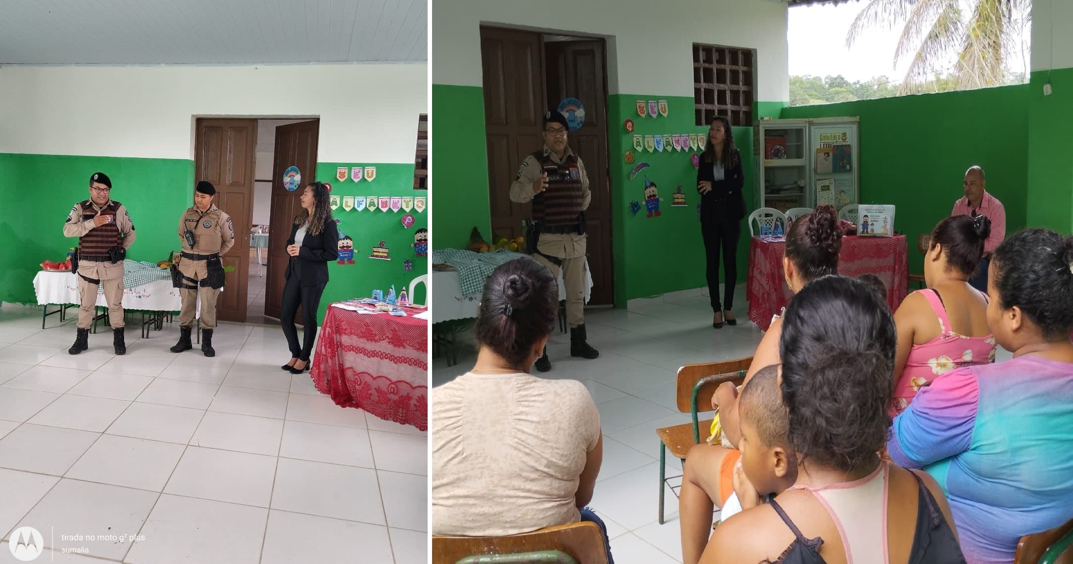 Ibirataia: PM participa de reunião com professores e pais de alunos de escola do povoado de Tesourinhas