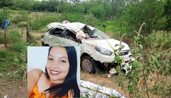 Identificada jovem de 22 anos que morreu após carro capotar no norte baiano.