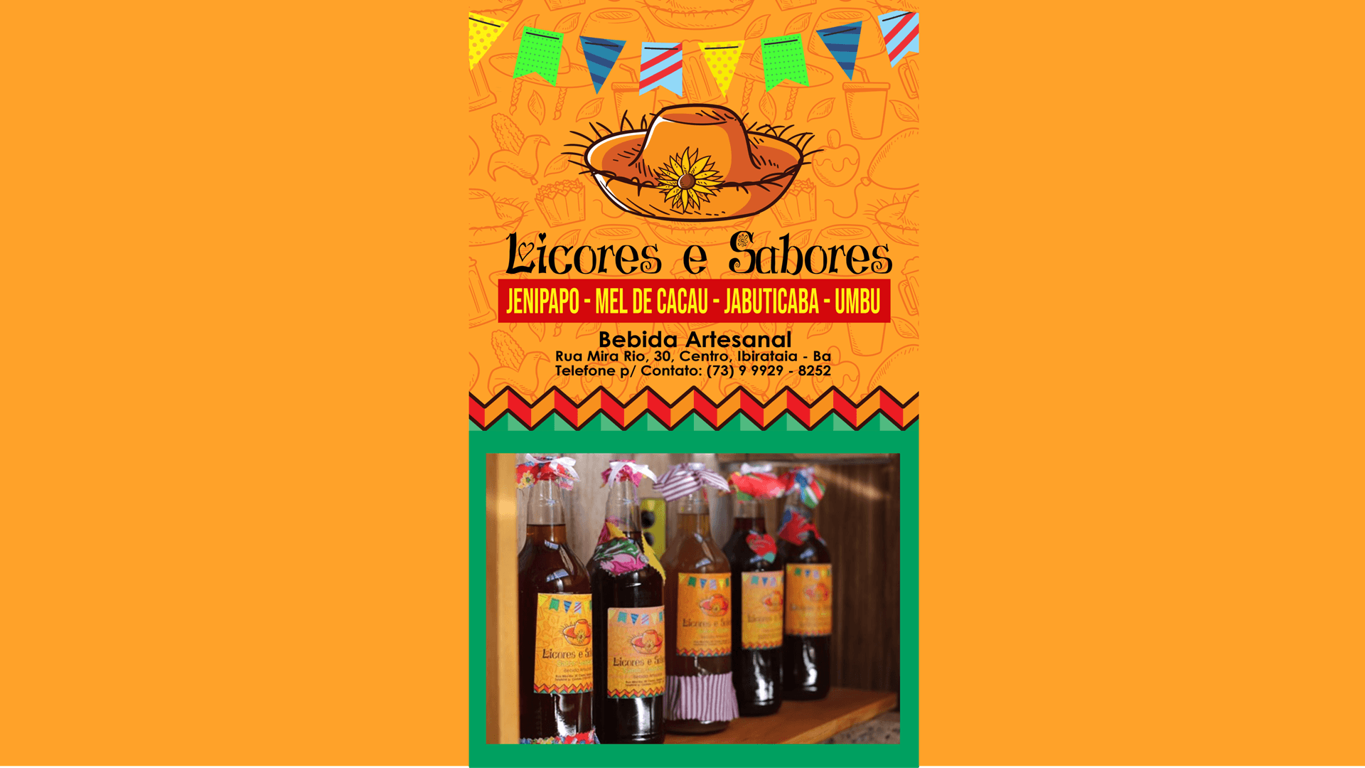 Licores de Jenipapo, Jabuticaba, Mel de Cacau e Umbu R$ 25,00