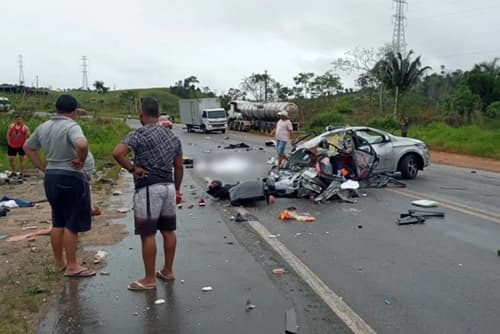 Tragédia na BR-101: Dois ibirataenses morrem e um fica gravemente ferido em acidente