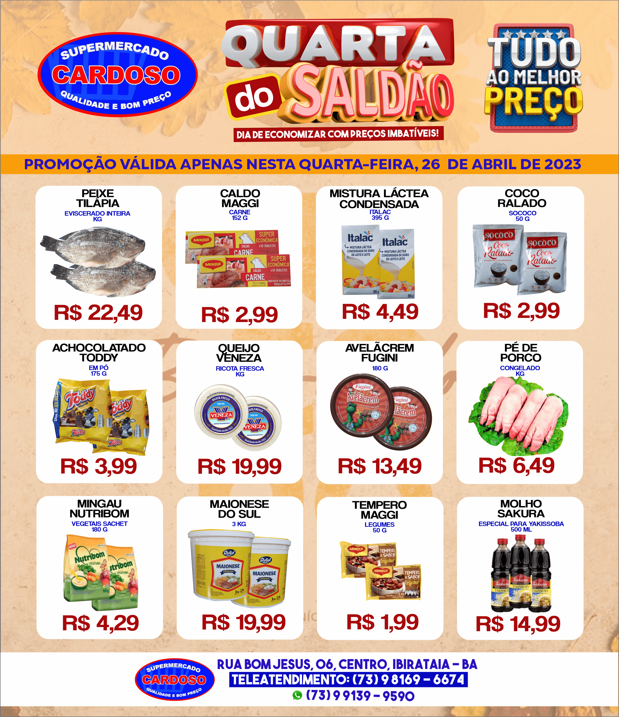 Promoção: Quarta do Saldão no Supermercado Cardoso
