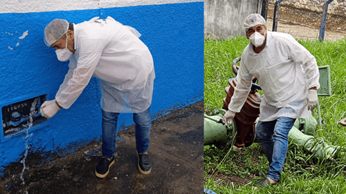 Ibirataia: Vigilância Sanitária coleta água tratada para análise do PIEJ