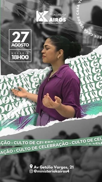 Culto de Adoração neste domingo, 27 | Ministério Kairós