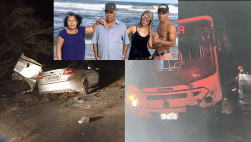 Quatro da mesma família morrem em colisão com van escolar na Bahia