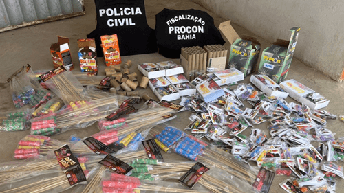 Operação apreende quase 240 mil fogos clandestinos a quatro dias do réveillon na Bahia