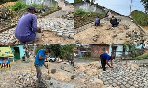 Ibirataia: Prefeitura intensifica manutenção de calçamentos em diversos bairros