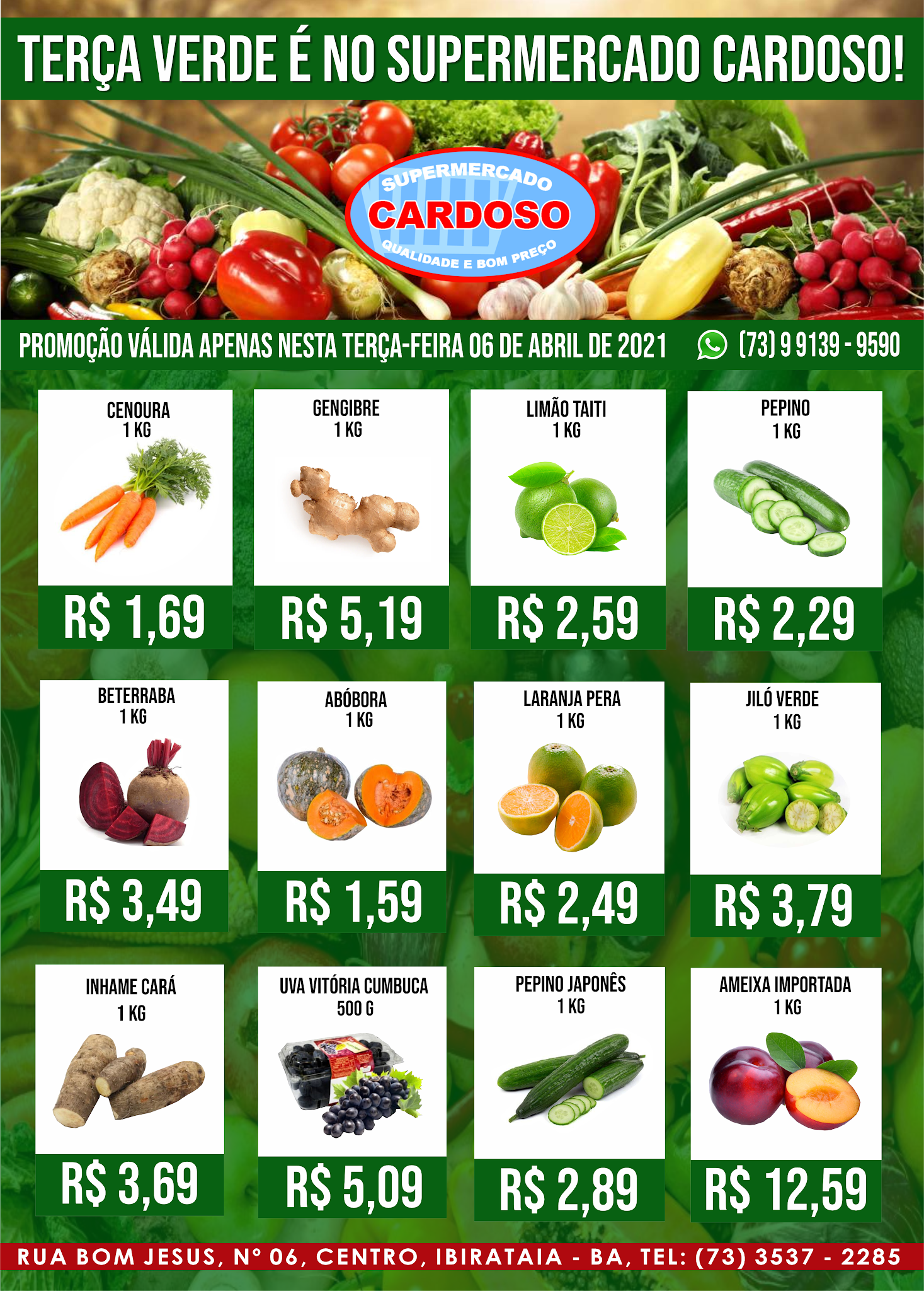 TERÇA-VERDE NO SUPERMERCADO CARDOSO