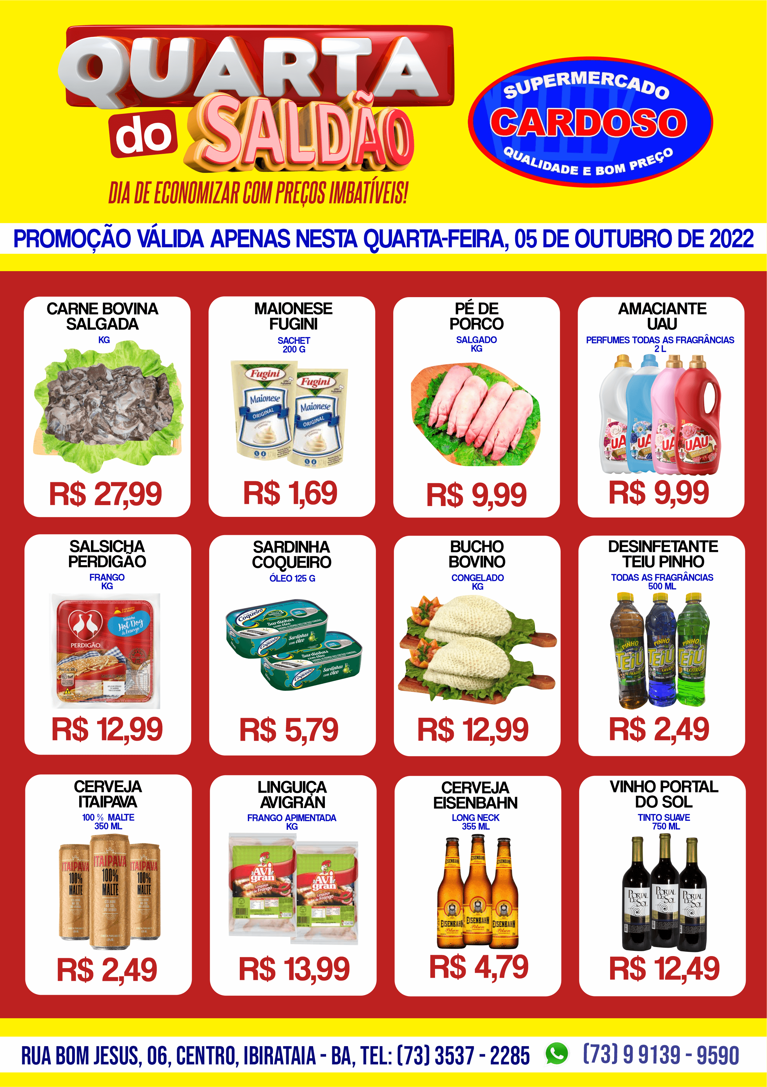 Quarta do Saldão é no Supermercado Cardoso