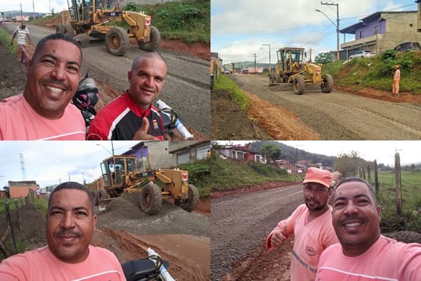 Marcos de Manoel acompanha asfaltamento da Avenida Jurandir Pereira Gonçalves