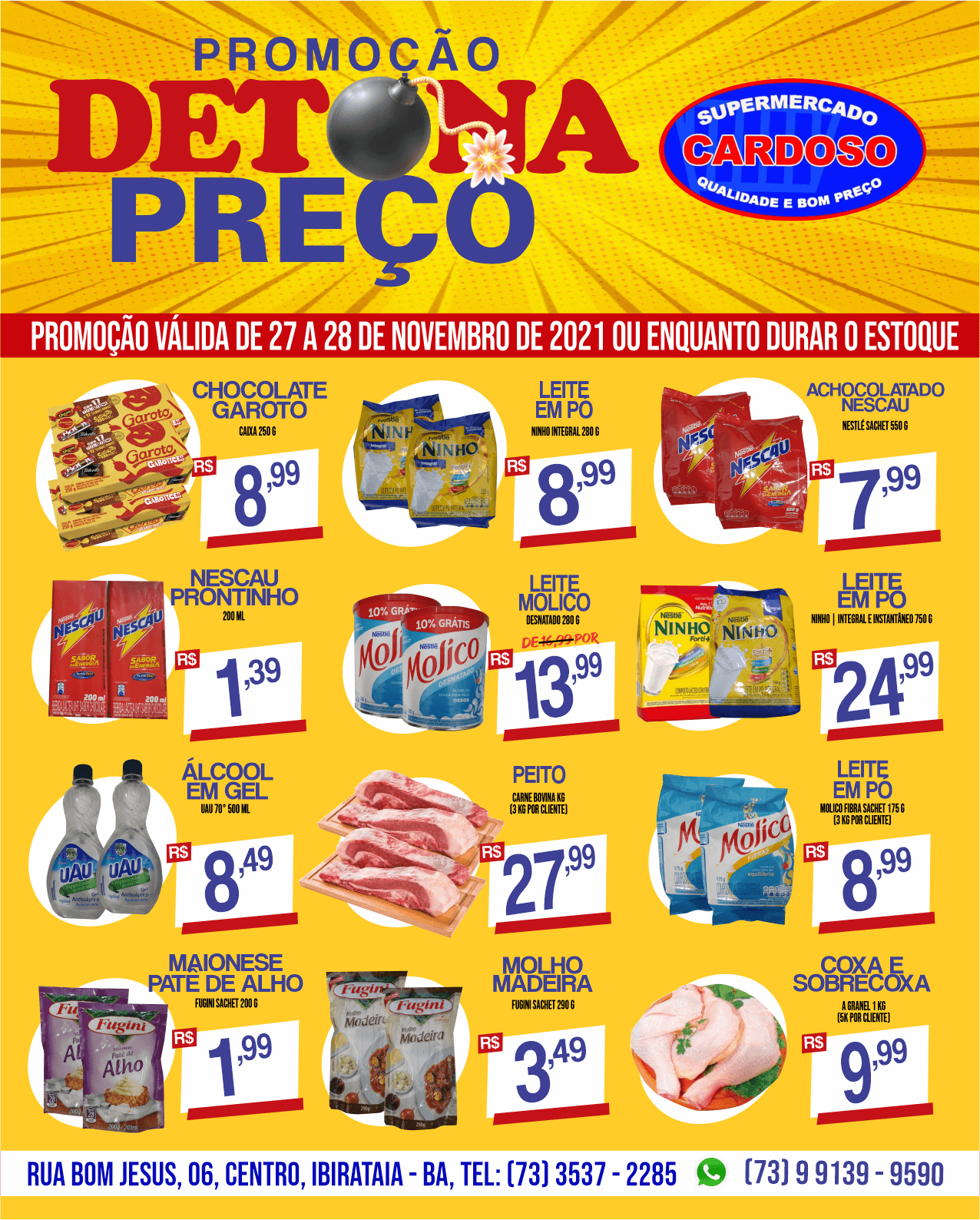 DETONA PREÇO NO SUPERMERCADO CARDOSO; CONFIRA