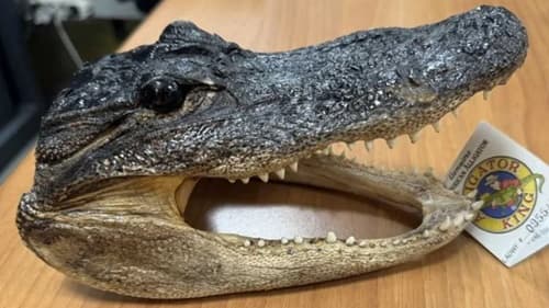 Cabeça de crocodilo é apreendida dentro de bagagem em aeroporto da Itália