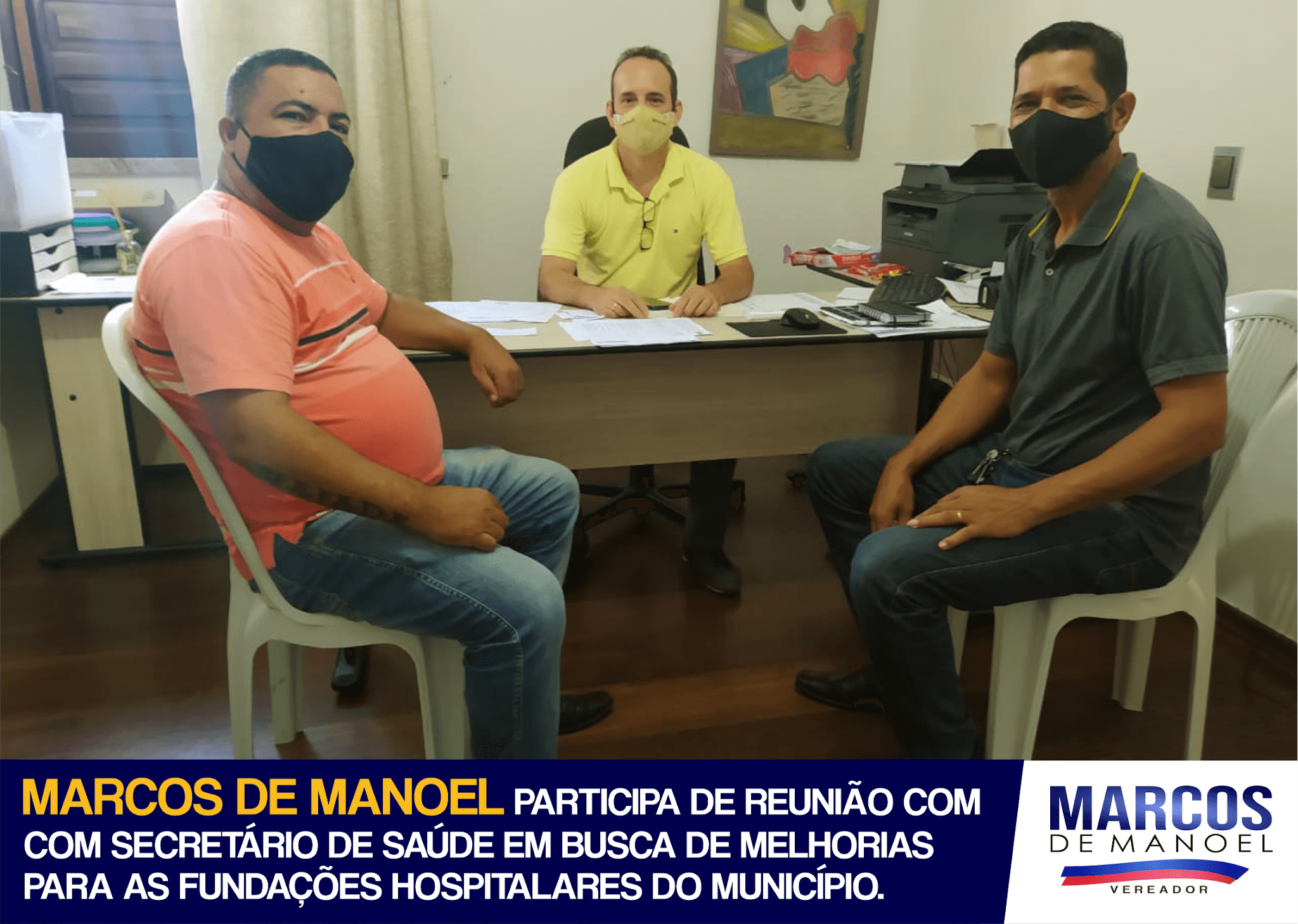 Marcos de Manoel participa de reunião com Secretário de Saúde em busca de melhorias para as fundações hospitalares do município