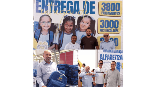 Ibirataia: Vereador Márcio Fatel participa de entregas de materiais escolares para a educação do municipio