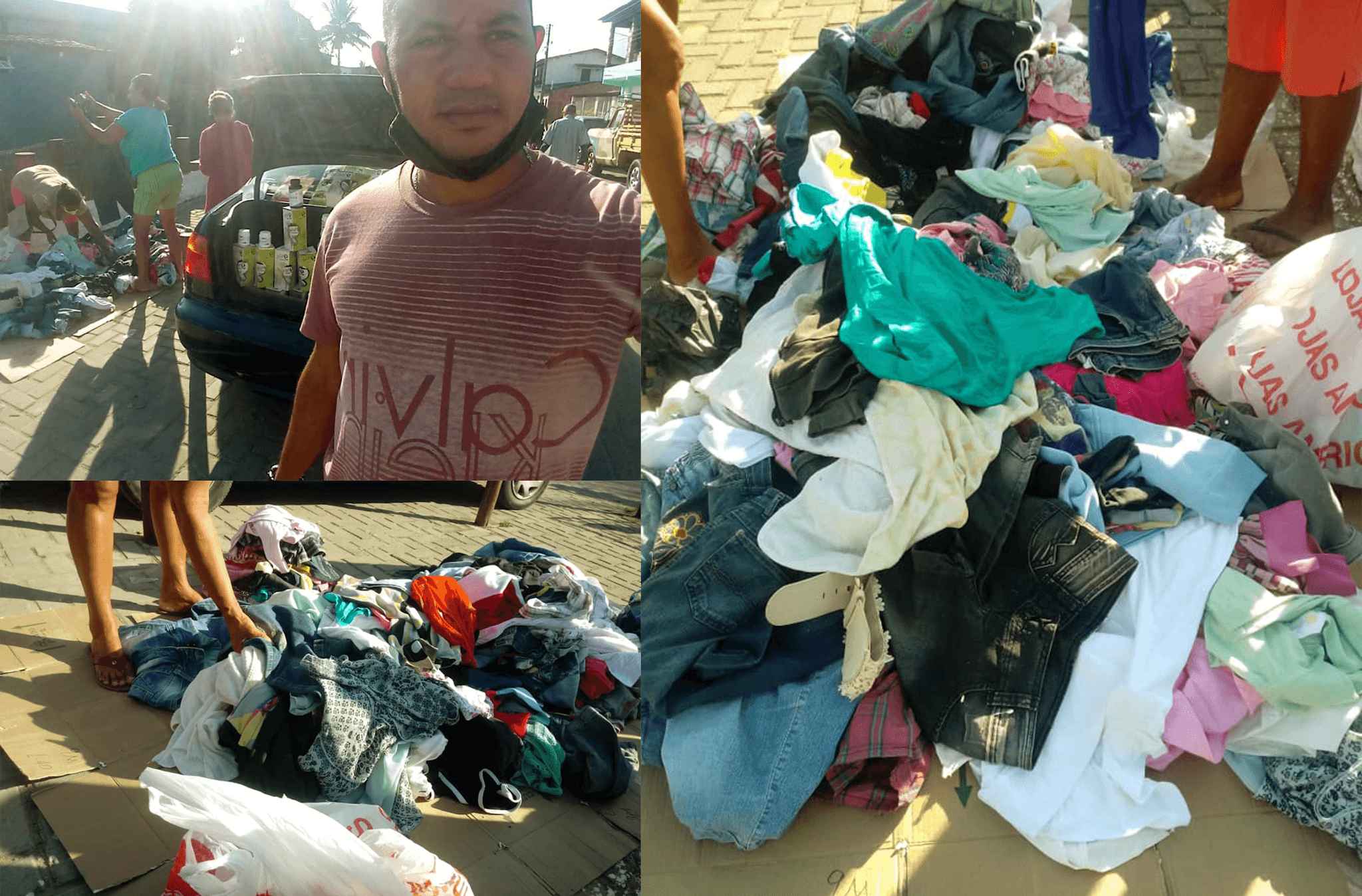 Radialista Luiz Sérgio com ajuda da população promove doação de roupas em Ibirataia