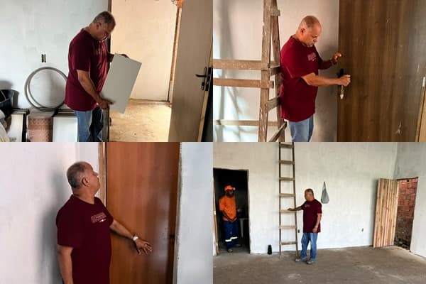 Ibirataia: Obra de reconstrução de casa destruída por desabamento entra na fase final