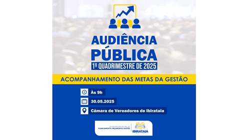 Prefeitura de Ibirataia realiza Audiência Pública para apresentar metas do 1º quadrimestre de 2025