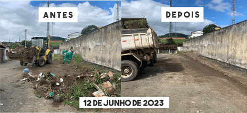 Ibirataia: Prefeitura através da Equipe de Limpeza fez recolhimento de entulhos no bairro Manoel Pereira; assista o video