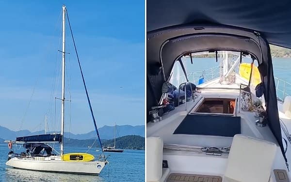 Veleiro naufraga após colisão no sul da Bahia