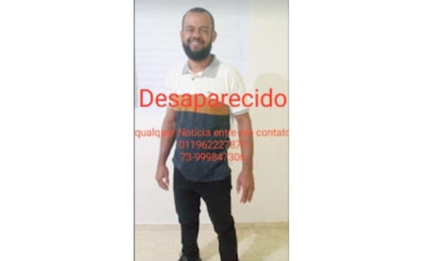 Ibirataense está desaparecido em São Paulo