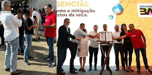 Ao lado do Governador Jerônimo, Sandro Futuca participa de apresentação do plano emergencial de R$ 834,5 milhões para enfrentar os impactos da seca na Bahia