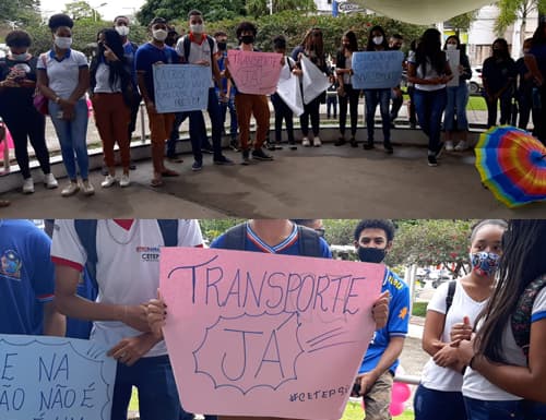 Estudantes do CETEP fazem novo protesto contra a falta de transporte escolar