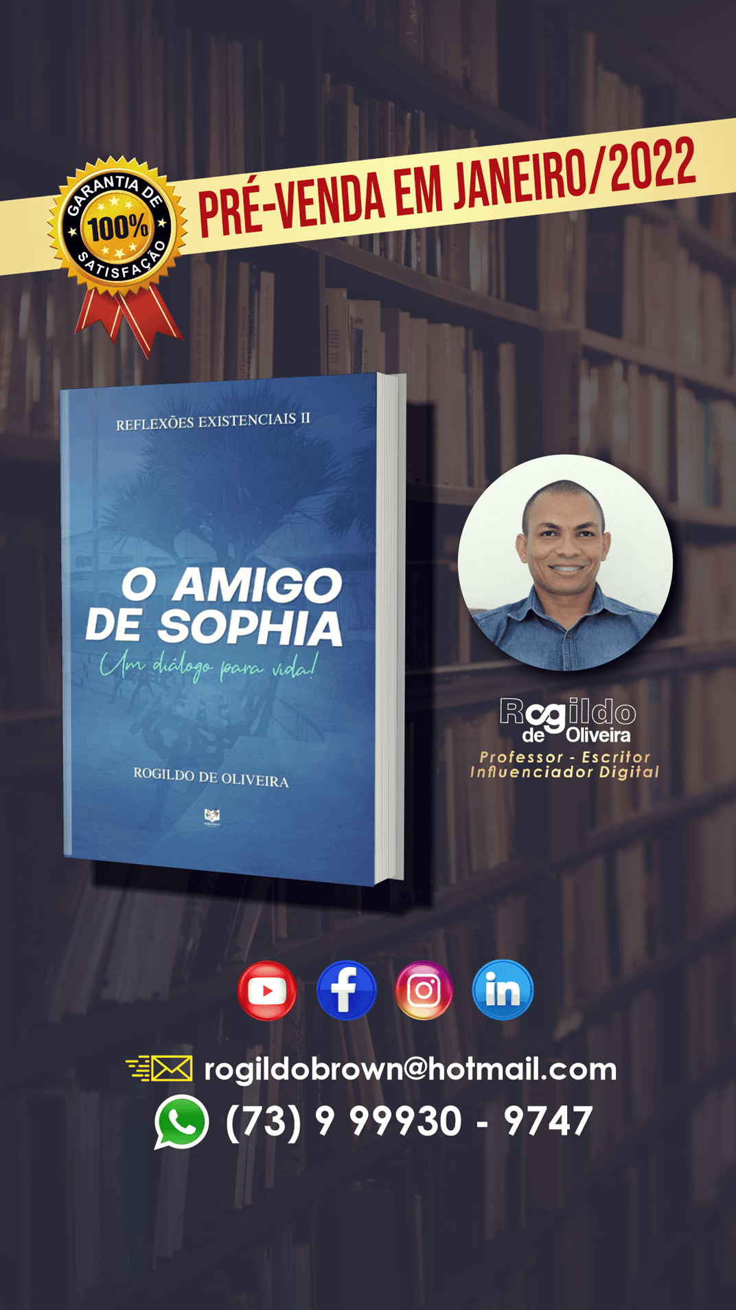 Livro: O amigo de Sophia do Professor Rogildo de Oliveira | Pré-venda janeiro de 2022