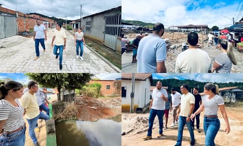 Ibirataia: Prefeito Sandro Futuca visita obras em andamento no município e reforça compromisso com o progresso