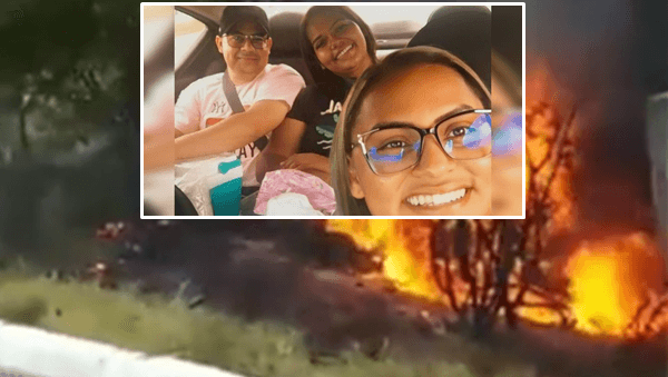 VÍDEO: Família com direção a Bahia sofre acidente fatal após fazer selfie em carro que pegou fogo