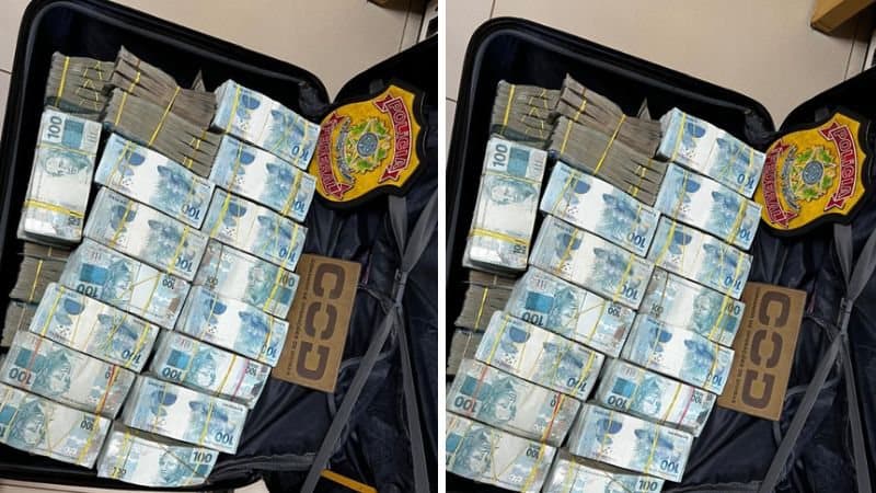 PM intercepta veículo com R$ 1,7 milhão em espécie em rodovia federal