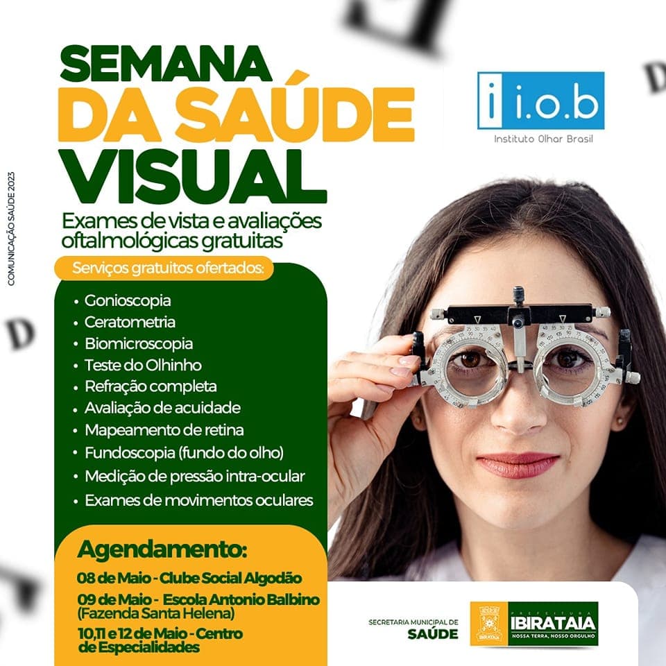 Semana da Saúde Visual | Secretaria Municipal de Saúde de Ibirataia