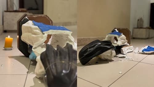 Imagem de Santa Dulce dos Pobres é destruída dentro de igreja em Salvador