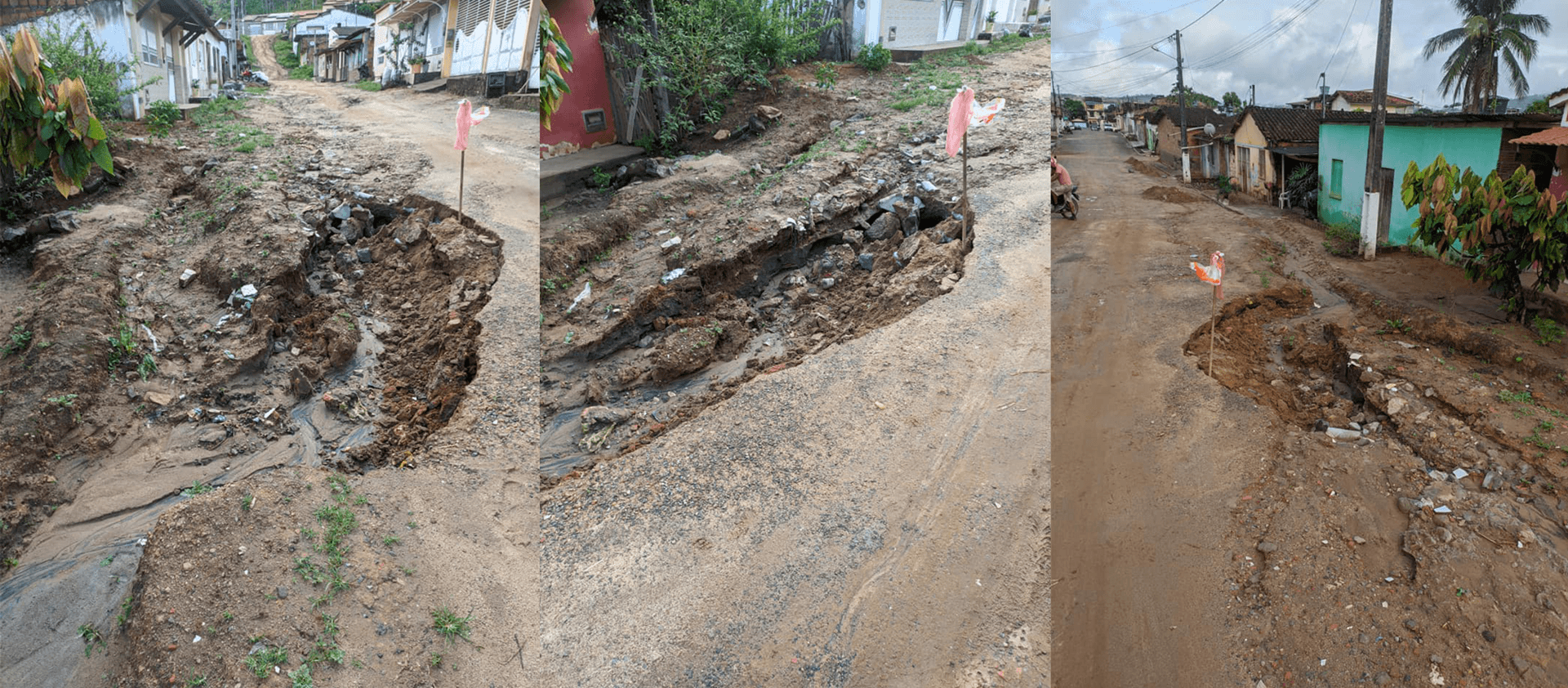 Moradores do bairro AABB reclamam de situação de rua após fortes chuvas