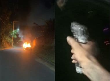 VÍDEO: Homem é executado e tem corpo carbonizado dentro de carro em Salvador