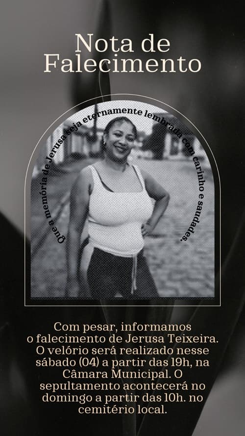 Nota de Falecimento | Jerusa Teixeira