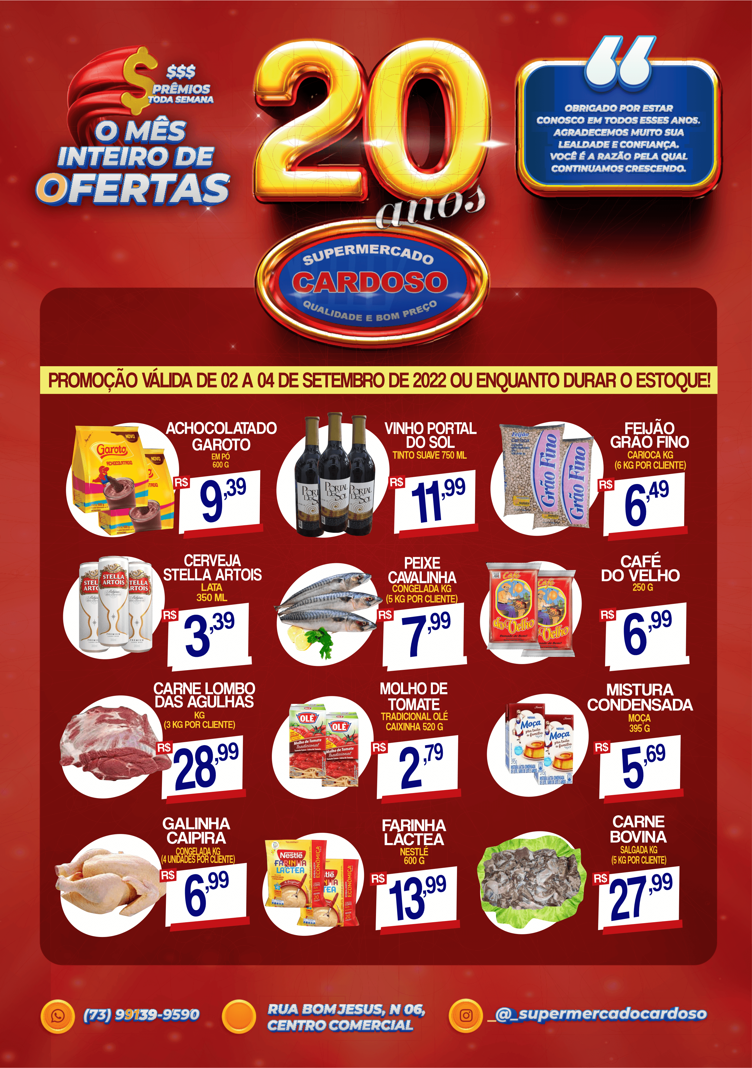 Promoção Mês de Aniversário do Supermercado Cardoso!