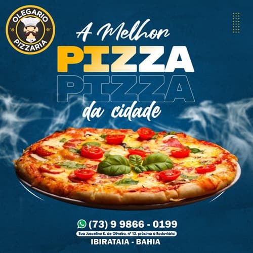 A melhor pizza da cidade te espera na Olegario Pizzaria!