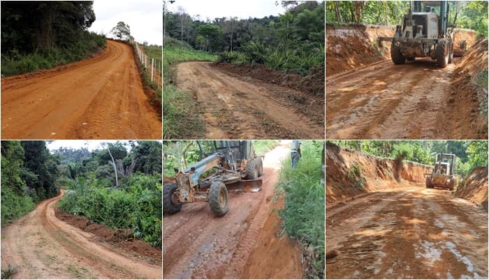 Prefeitura realiza patrolamento e cascalhamento de estradas na zona rural de Ibirataia