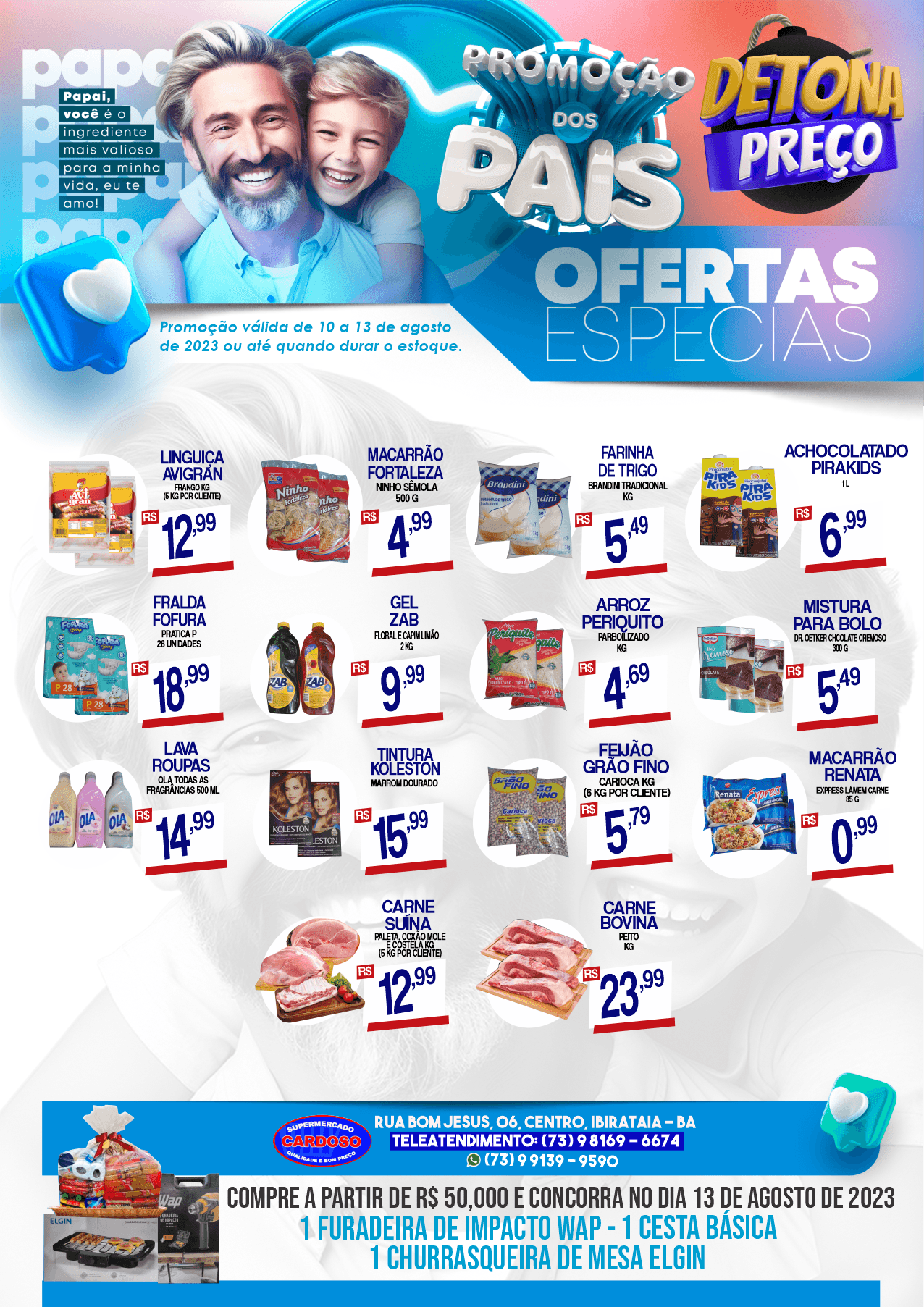 Promoção Detona Preço Dia dos Pais no Supermercado Cardoso