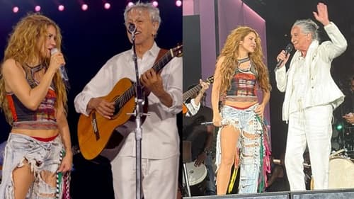 Shakira ensaia com Caetano Veloso e Maria Bethânia antes de show histórico no Rio