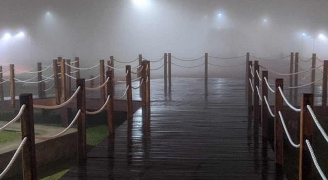 FRIO: Neblina faz cidade de Triunfo, no Sertão de Pernambuco, "desaparecer"; veja imagem