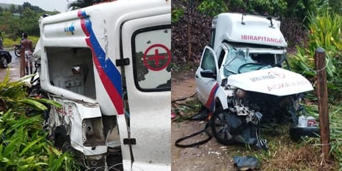 Grave Acidente na BR-101: Ambulância de Ibirapitanga colide com carreta em curva do Posto Tenente
