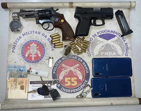 PM prende dupla armada suspeita de crimes em Ipiaú